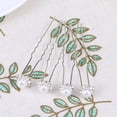 thumbnail image 2 of Miangastore Rhinestone Barrettes Silver Alloy Rhinestone 20Pcs 2.8X0.6X0.6In, 2 of 8