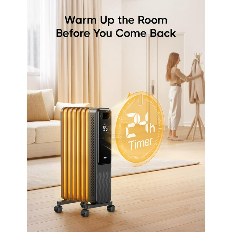 Dreo 1500W Radiator Heater, 2023 New Oil Filled, Remote Control,