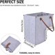 thumbnail image 2 of KAIYANG Cestas para escaleras Cesta para escaleras con asas Organizador plegable para escaleras para alfombras y madera Gris, 2 of 5