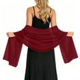 thumbnail image 5 of Women's Chiffon Shawls and Wraps, Wedding Evening Cape Flapper Scarf Stole, Elegant Soft Bridal Bolero Party Dress Cover Up, 5 of 6