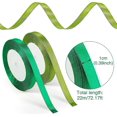 thumbnail image 2 of Cinta verde navideña, cinta de poliéster de doble cara de 10 mm, tela gruesa, cinta de raso verde militar para envolver regalos, globos, proyecto de costura de bricolaje, 2 of 5