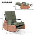 thumbnail image 3 of ComfyRecoil Fauteuil Inclinable à Bascule Réglable avec Repose-Pieds, Fauteuil d'Appoint Moderne Rembourré en Velours Côtelé, Cadre en Acier Robuste Capacité de 330 Lb pour Salon, Chambre, 3 of 9