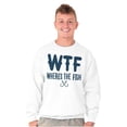 thumbnail image 5 of WTF Where's the Fish Fisherman Funny Men's Crewneck Sweatshirt Brisco Brands S, 5 of 5