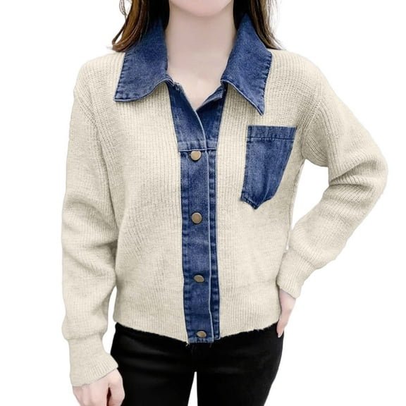 Ediodpoh Cardigan Sweaters for Women Knit Sweater Coat Casual Loose Fit Short Outerwear Soft Comfortable Lightweight Fall Winter White