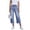02-Light Blue, variant on Women High Rise Capri Denim Jeans, Versatile Raw Hem Relaxed Wide Leg Casual Cropped Trousers 01-Black L