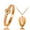 Rose Gold, variant on Rose Gold Plated Stainless Steel Egyptian Ankh Cross Heartbeat Lock Bracelet and Shield Key Pendant Necklace Couples Jewelry Set for Men Women Y1481