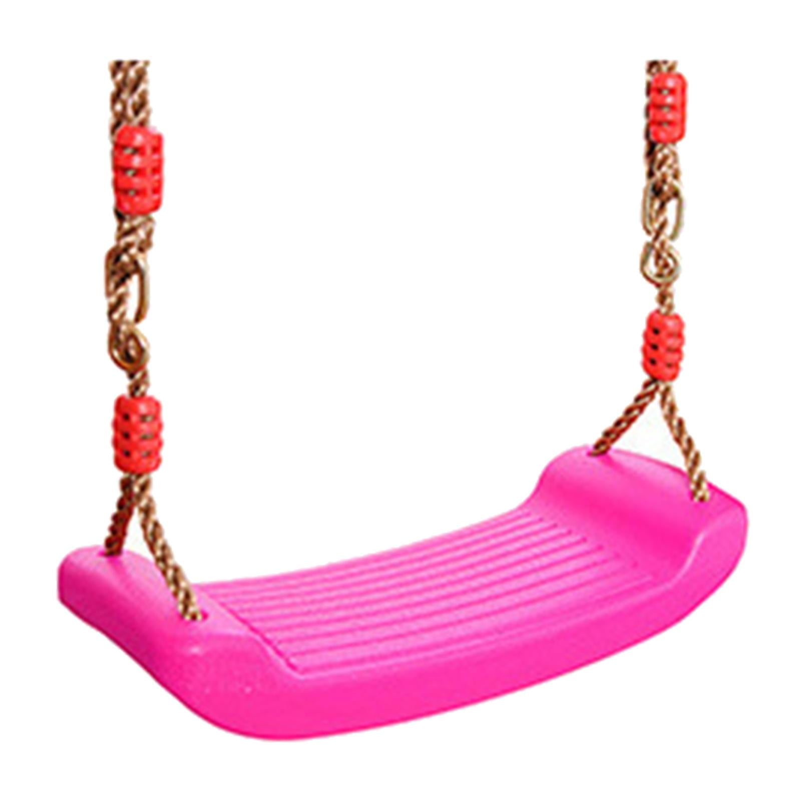 Swing Seat SetCurved Board with Tree Hanging Straps Hooks Rainbow