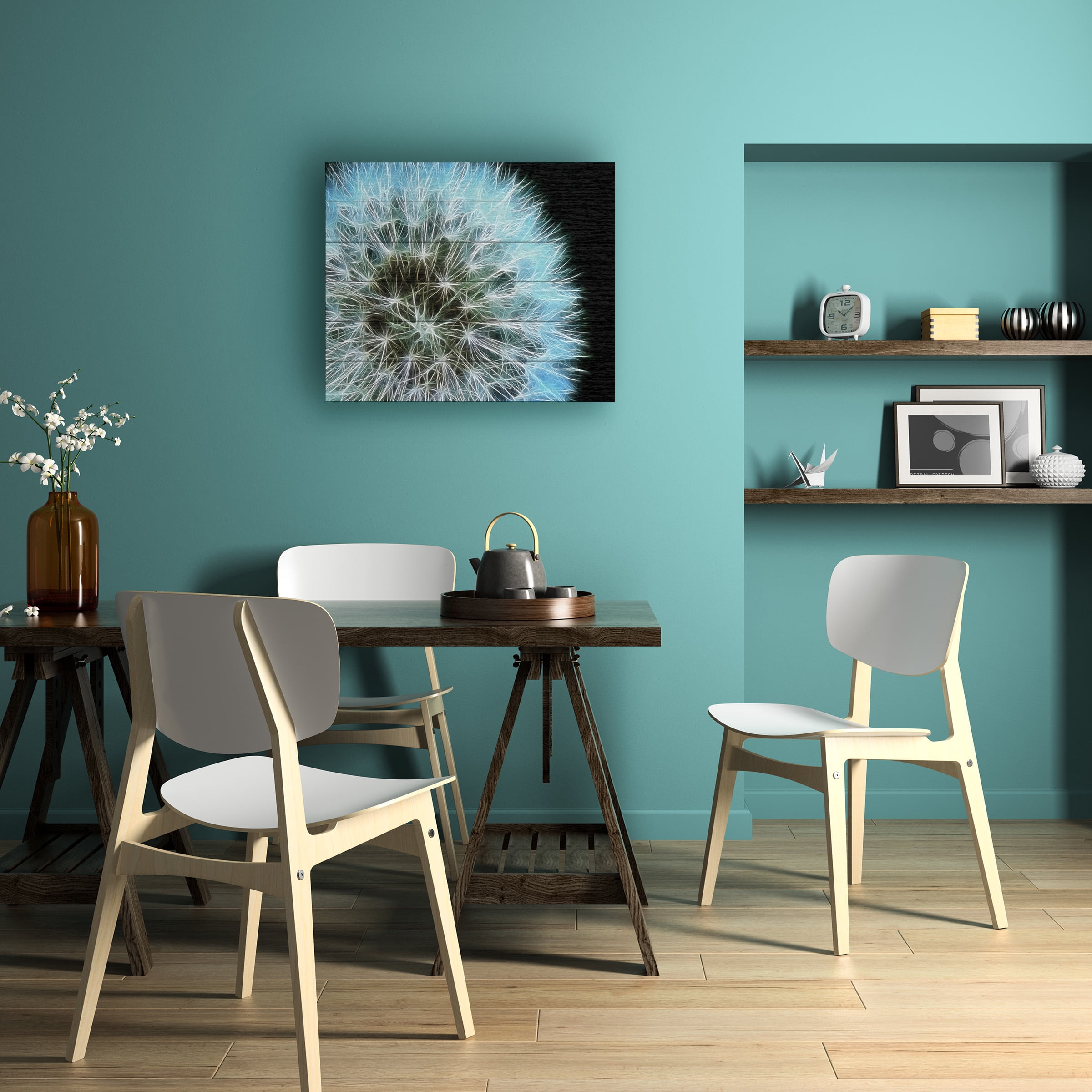 Trademark Fine Art 'Dandelion Seed Head Full' Wooden Wall Art Art by Kathie McCurdy