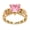 Gold Plated, variant on Rose Gold Plated Family Heart Family Birthstone Ring ,Women's