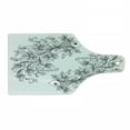 thumbnail image 1 of Zodiac Cutting Board, Floral Images Pisces Sign Fish House of the Water Element Sensitivity Planet Sign, Tempered Glass Cutting and Serving Board, Wine Bottle Shape, Black White, by Ambesonne, 1 of 1