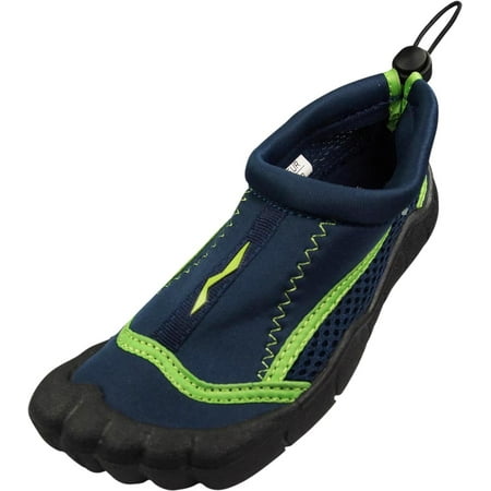 

NORTY Boys Water Shoes Child Male Beach Pool Shoes Navy Lime 11