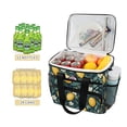 thumbnail image 2 of FORMRS Insulated Cooler Bag 24 Cans Capacity Soft Leakproof Lunch Box with Side Pockets, Blue Floral Lemons, 2 of 7