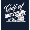 thumbnail image 2 of Gulf of Mexico Black and White Wave Youth Navy Blue Crew Neck Short Sleeve Tee-Medium, 2 of 4