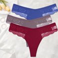 thumbnail image 3 of FINETOO-Tanga de algodón para mujer, lencería de S-XL, bragas, ropa interior Sexy, bragas íntimas de encaje, 3 unids/set, 3 of 5