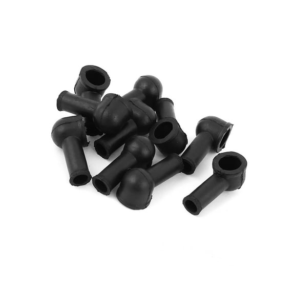 Unique Bargains Terminal Insulating Covers 12mm x 8mm 10 Pcs Black for Automotive Use