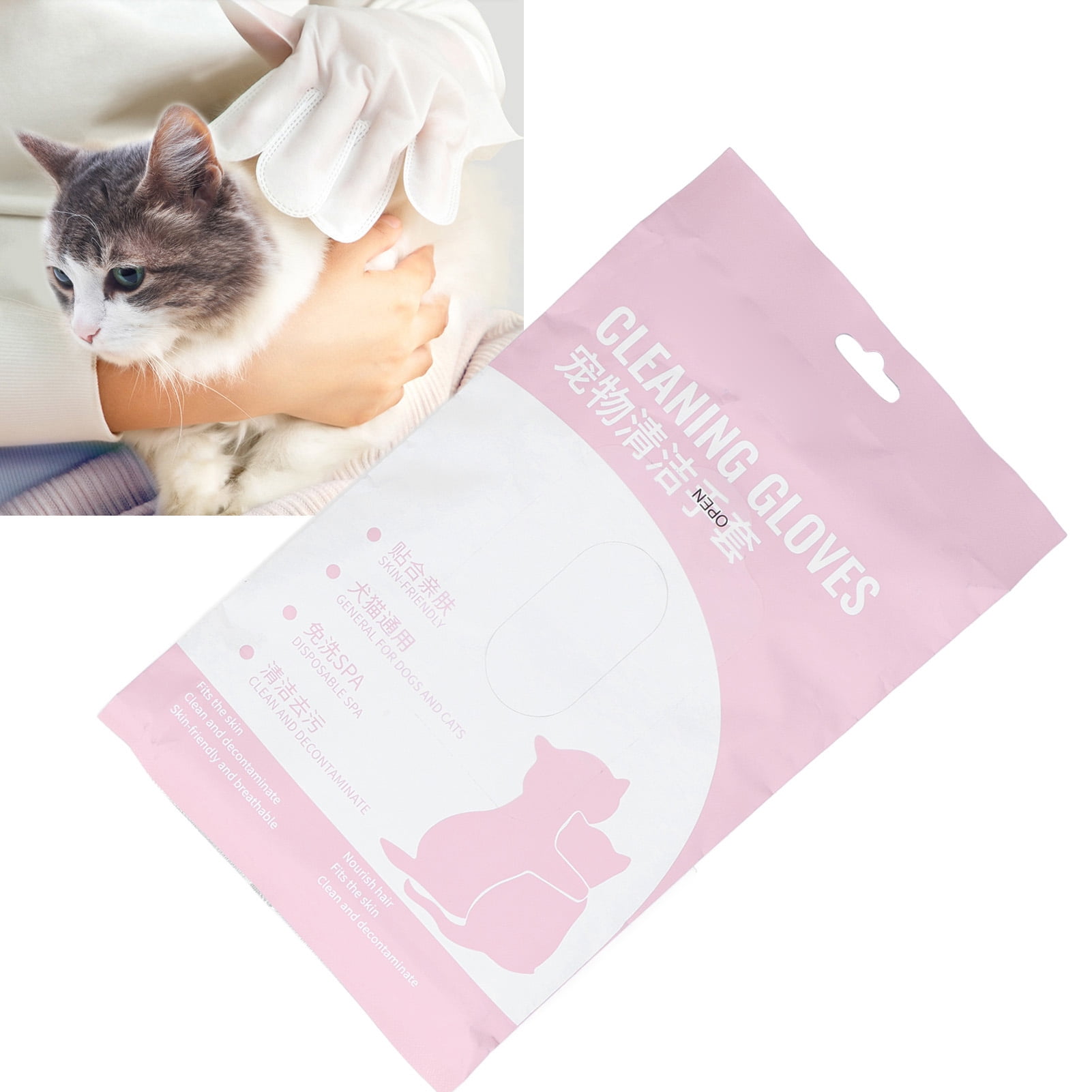 Pet Cleaning Glove Wipes Thickened Naturally Nourishing Alcohol Free Pet Clean Gloves Mild For Rabbits For Bath For Guinea Pigs Walmart