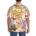 thumbnail image 3 of Saiise Sanrio Bt Mens Front Pocket Hawaiian Shirts Casual Floral Shirts Short Sleeve Button Down Beach Tropical Shirts, 3 of 6