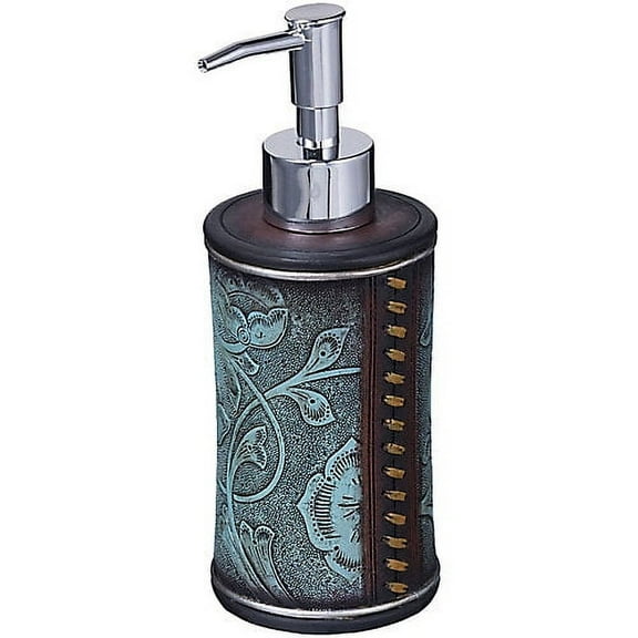 Turquoise Flower Soap Dispenser