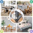 thumbnail image 4 of 60x60in(152x152cm) Square Tablecloth, Waterproof Polyester Table Cover, Wrinkle Resistant & Washable Fabric for Dining, Kitchen, Picnic, Turquoise Marble Pattern, 4 of 6