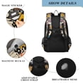 thumbnail image 4 of FORMRS Unisex School Backpack 17" Student Travel Bag with Laptop Compartment, Beige Flowers, 4 of 7