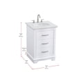 thumbnail image 2 of Elegant Kitchen and Bath Knox 24 Inch Single Bathroom Vanity In White, 2 of 10
