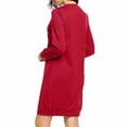 thumbnail image 2 of Robe à Manches Longues Imprimé de Noël pour Femmes, Mini Robe pour Dames, 2 of 3