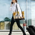 thumbnail image 5 of FORMRS Canvas Laptop Tote Bag for Women with 15.6" Computer Compartments Shoulder Handbag, Yellow Flowers, 5 of 7