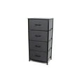 thumbnail image 1 of 4 Drawer Dresser Storage Vertical Tower Organizer Bedroom Nightstands Steel Frame, Grey, 1 of 5