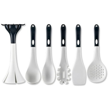 

Famure Silicone Kitchen Utensils Set|6pcs Heat Resistant Non-Stick Cooking Utensils|Black And Grey Blocking Hangings Silicone Kitchen Tools