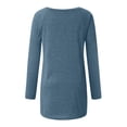 thumbnail image 5 of SHOPESSA Womens Tops Plus Size Long Sleeve Workout Shirts Casual V-Neck T-Shirt Loose Workout Tops Solid Blouse, 5 of 5