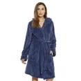 thumbnail image 2 of Just Love Women's Hooded Velour Robe – Soft Plush Lounge Robe with Animal Ears, 2 of 4