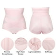thumbnail image 4 of Unique Bargains 1 Pcs High Waist Women Slimming Body Shaping Tummy Control Shapewear Control Panties Underwear Pink L, 4 of 7