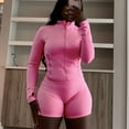 thumbnail image 6 of GILIGEGE 2 Piece Sets for Women Activewear Sets for Women Two Piece Workout Yoga Sets Zip Up Sets for Women 2 Piece Two Piece Shorts Set for Women Summer Lounge Sets Pink L, 6 of 7
