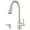 Spot Defense Stainless Steel, variant on Pfister Barullli Single Handle Pull Down Sprayer Kitchen Faucet with Deckplate Included and Soap Dispenser in Brushed Gold