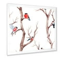 thumbnail image 2 of Designart 'Little Birds Sitting On The Tree Branches III' Traditional Framed Art Print, 2 of 4