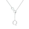 thumbnail image 1 of SIfdSeng Collier Initiale en Argent à Pompon en Forme de 8 pour Femmes Colliers en Argent pour Femmes A Z 26 Colliers Initiales Alphabet pour Adolescentes Bijoux, 1 of 3