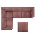 thumbnail image 3 of Modway Conjure Channel Tufted Performance Velvet 5-Piece Sectional in Gold Dusty Rose, 3 of 10