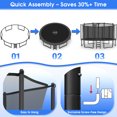thumbnail image 2 of YORIN Trampoline with Trampoline Light, 1500LBS 16FT Trampoline for 10 Kids Adults, Recreational Trampoline with Basketball Hoop, Ladder, Galvanized Outdoor Heavy Duty Trampoline, 2 of 7