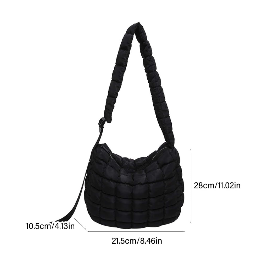 Quilted Puffer Shoulder Bag Lightweight Fashion Padded Crossbody Bag for Women