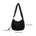 thumbnail image 3 of FENOHREFE Fashionable Lightweight Shoulder Bag with Quilted Padded Multipurpose Zippered Puffer Underarm Handbag Purse for Women, 3 of 8