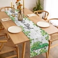 thumbnail image 3 of St. Patrick's Day Table Runner - 72 Inch Long, Kitchen Dining Table Runner Dresser Scarves, Green Shamrocks Truck Farmhouse Wood Farmhouse Decor for Coffee Tables Wedding Party Banquet, 3 of 8