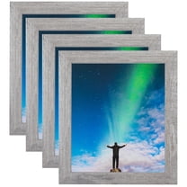 ArtToFrames 11" x 17" Winter White Barnwood 1.5 Inch Picture Frame, 11x17 inch Brown MDF Poster Frame (WOM-4661), 4 Pack