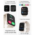 thumbnail image 2 of Reloj inteligente TOOBUR Alexa con pantalla HD integrada IP68 de 1,91", color beige, 2 of 6