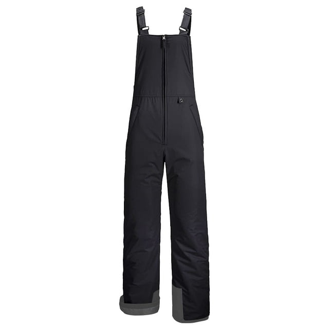 Mono de esquí para adultos Pantalones de snowboard Pantalones de abrigo de esquí unisex (L para niños) Negro Monos de abrigo de esquí