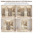 thumbnail image 4 of Homieasy Freestanding Wardrobe Closet sets with 5 Wooden Drawers & 4 Hanging Rods, Cubby Storage & Tower Design for Walk-in Closet Organization，White Oak, 4 of 4