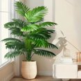 thumbnail image 6 of 2 pieces artificial Plants green palm trees, suitable for outdoors, home decoration, garden terrace courtyard living room wedding hotel decoration, suitable for Easter, St. Patrick's   Decorative, 6 of 12