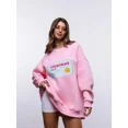 thumbnail image 3 of Bornladies-Sudadera cálida con estampado para mujer, sudaderas holgadas con cuello redondo, sudaderas con capucha elegantes de gran tamaño, jersey informal de moda para otoño e invierno para oficina, 3 of 5