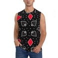 thumbnail image 6 of Daiia Card Suits Printed Men's Tank Tops,Casual Soft Sleeveless Gym Muscle Shirts Bodybuilding Tee-Small, 6 of 8