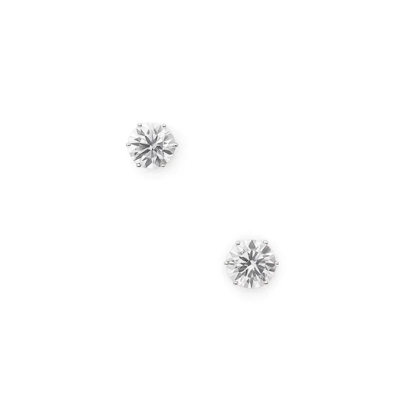 Sterling Silver 2 ctw Moissanite Stud Earrings  | D Color VVS1