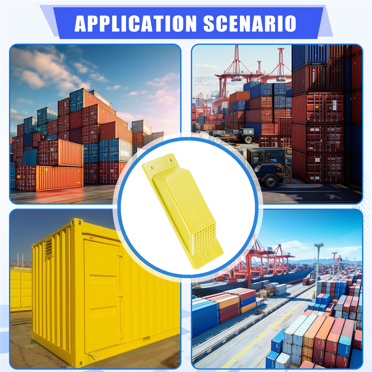 8PCS Shipping Container Air Vent Kit Heavy Duty Shipping Container Accessories Flow Ventilation Kit Yellow